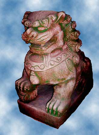 Meditation Sculpture Chinese Fu Dog