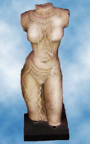 Meditation Sculpture Indian Female Torso