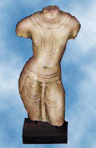 Meditation Sculpture Indian Male Torso